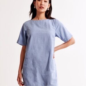 Abercrombie & Fitch Light Blue Linen Dress